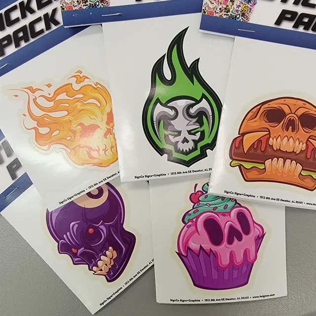 Die-cut character stickers