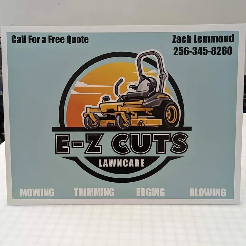 Panel sign E-Z Cuts Lawncare