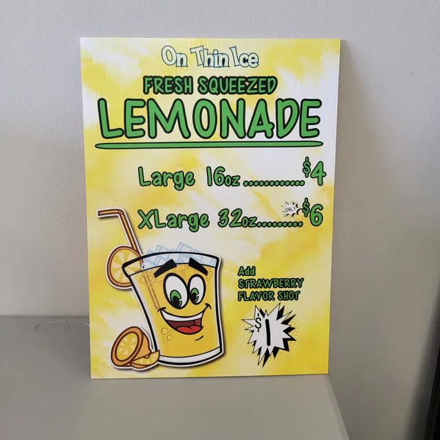 Concession menu sign