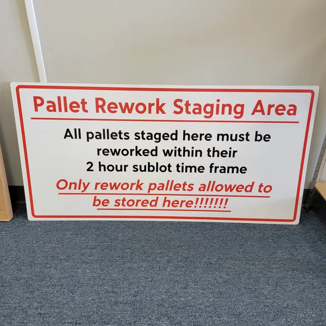 Warehouse safety sign