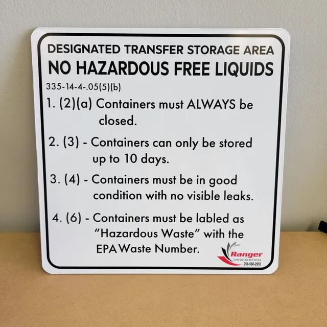 Compliance signage