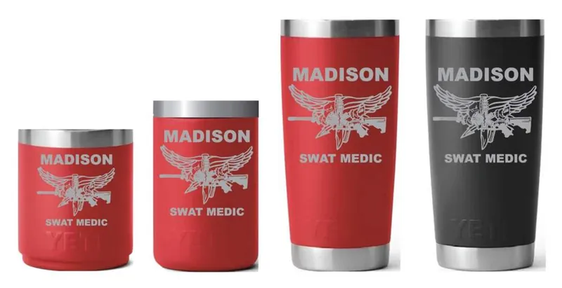 Engraved drinkware Madison SWAT Medic